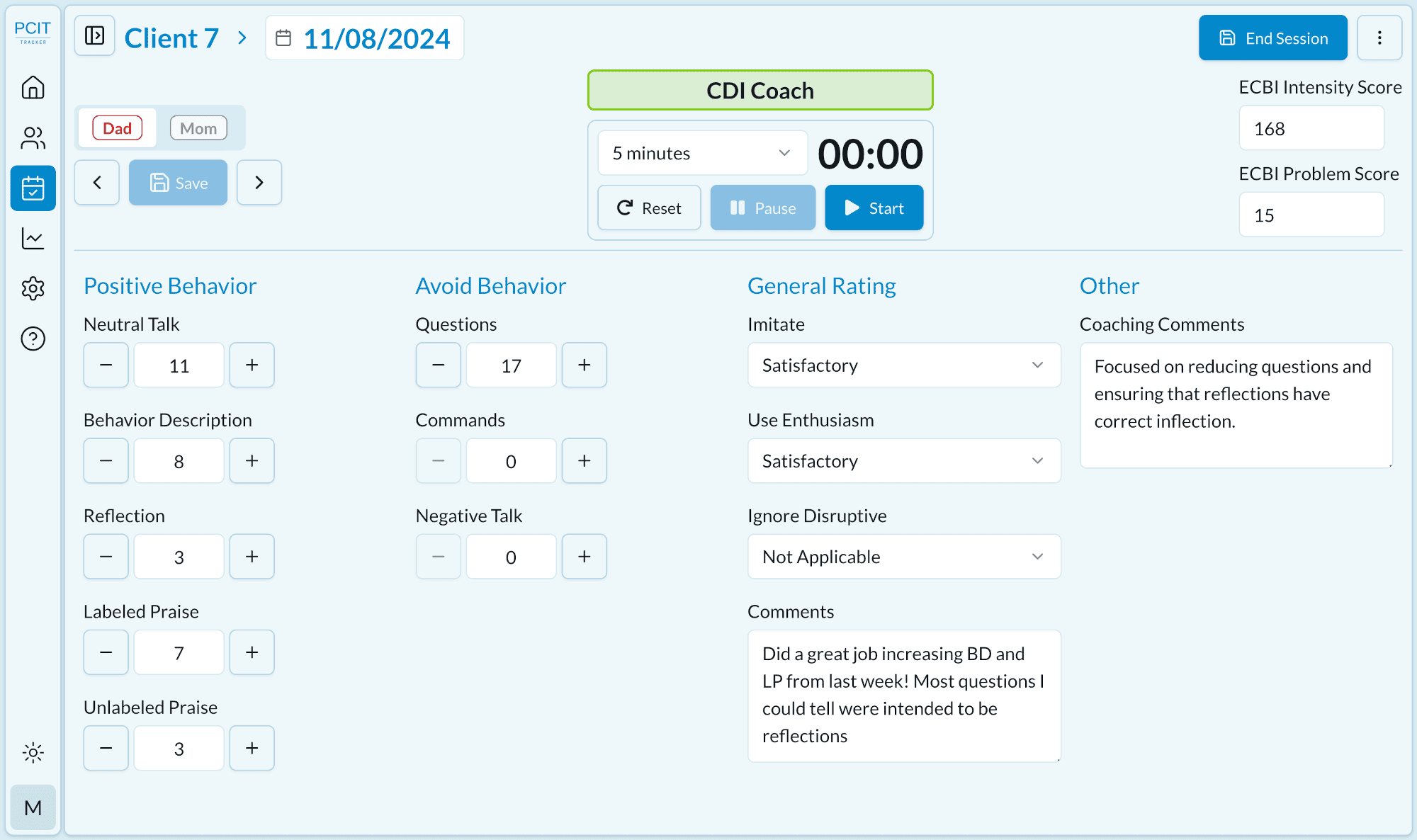 Intuitive Session Tracker (light)